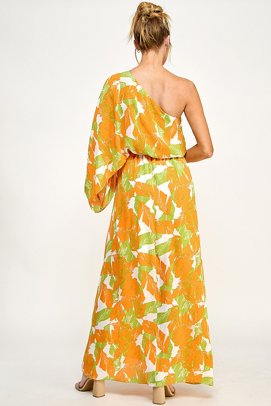 Long Floral One Shoulder Dress